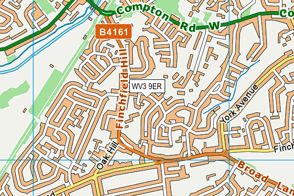 WV3 9ER map - OS VectorMap District (Ordnance Survey)