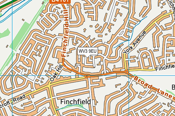 WV3 9EU map - OS VectorMap District (Ordnance Survey)