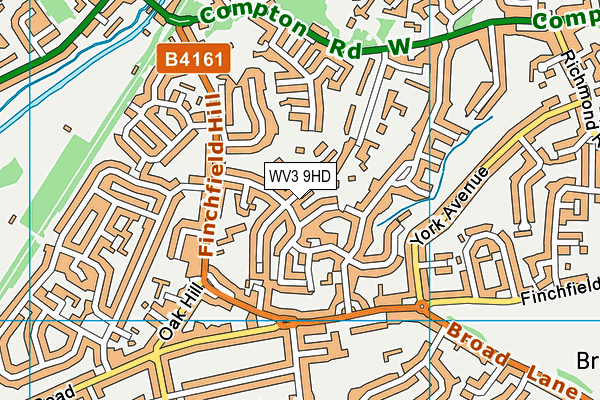 WV3 9HD map - OS VectorMap District (Ordnance Survey)