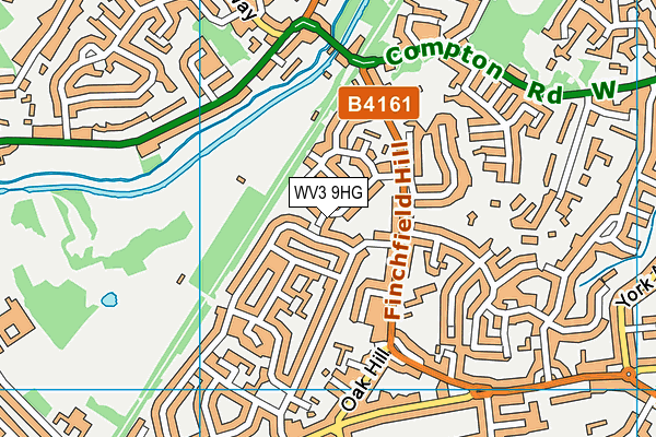 WV3 9HG map - OS VectorMap District (Ordnance Survey)