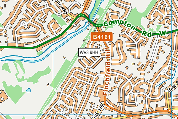 WV3 9HH map - OS VectorMap District (Ordnance Survey)
