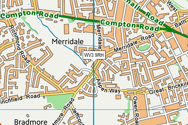 WV3 9RH map - OS VectorMap District (Ordnance Survey)