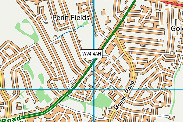 WV4 4AH map - OS VectorMap District (Ordnance Survey)