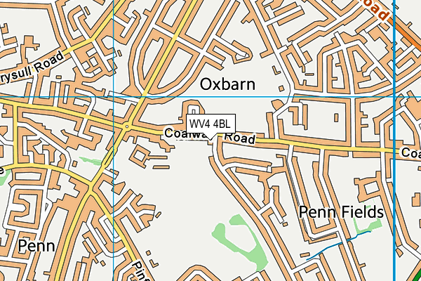 WV4 4BL map - OS VectorMap District (Ordnance Survey)