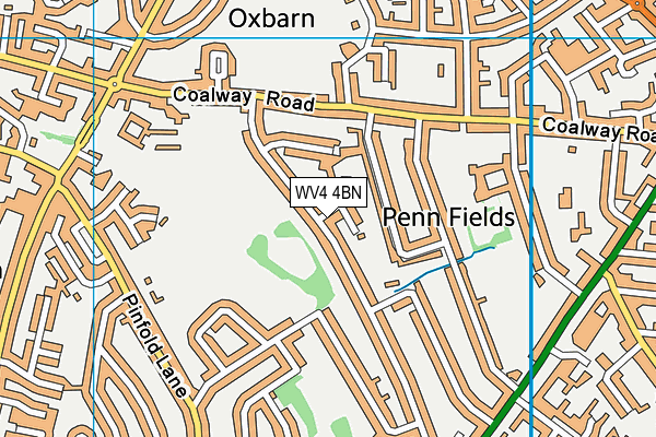 WV4 4BN map - OS VectorMap District (Ordnance Survey)