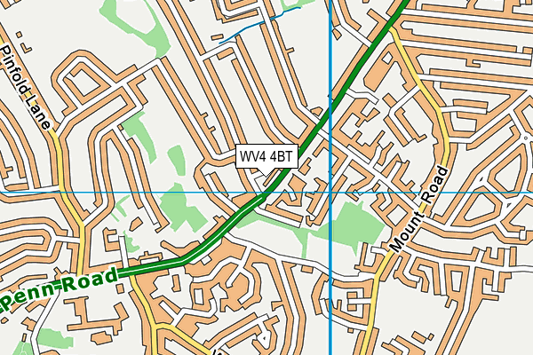 WV4 4BT map - OS VectorMap District (Ordnance Survey)