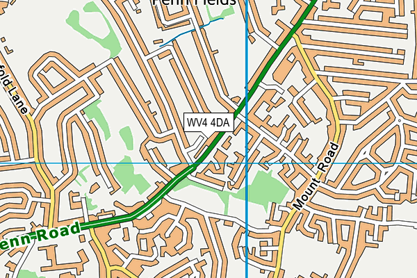 WV4 4DA map - OS VectorMap District (Ordnance Survey)
