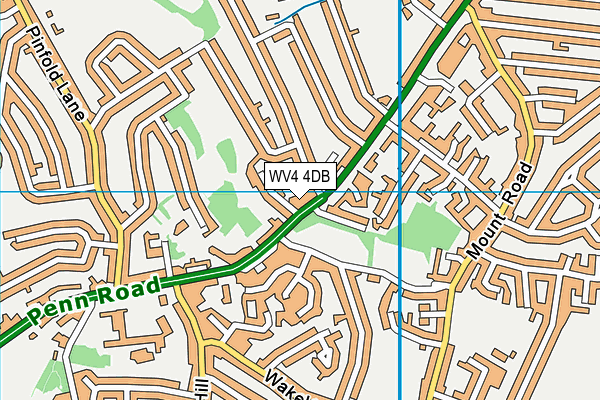 WV4 4DB map - OS VectorMap District (Ordnance Survey)