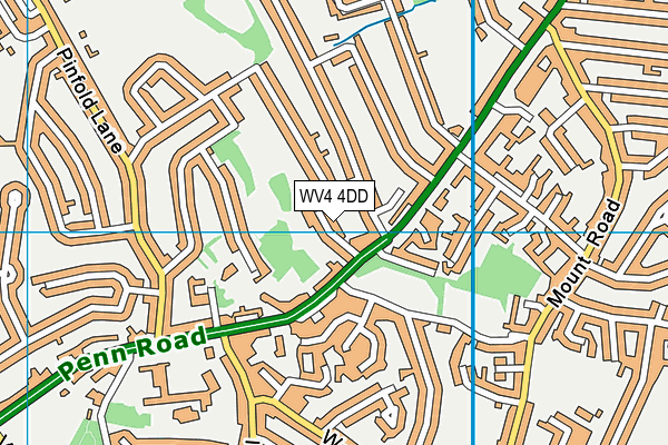 WV4 4DD map - OS VectorMap District (Ordnance Survey)