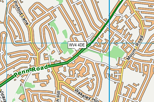 WV4 4DE map - OS VectorMap District (Ordnance Survey)