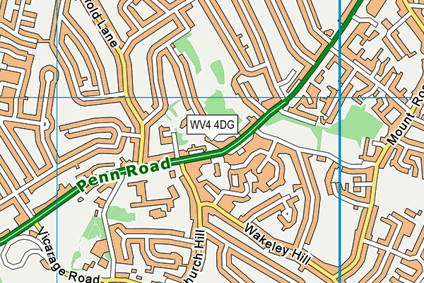 WV4 4DG map - OS VectorMap District (Ordnance Survey)