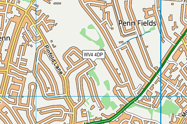 WV4 4DP map - OS VectorMap District (Ordnance Survey)