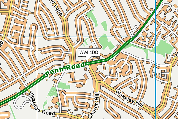 WV4 4DQ map - OS VectorMap District (Ordnance Survey)