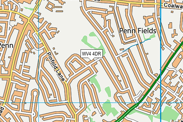 WV4 4DR map - OS VectorMap District (Ordnance Survey)