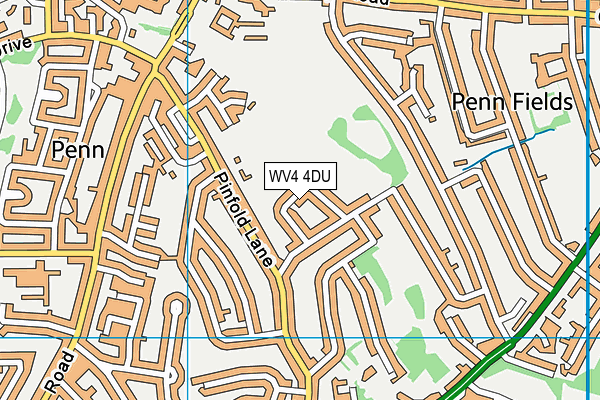 WV4 4DU map - OS VectorMap District (Ordnance Survey)