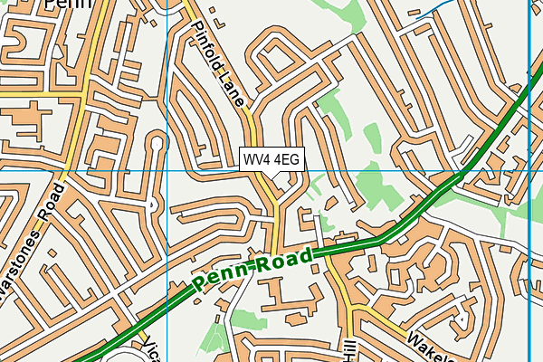 WV4 4EG map - OS VectorMap District (Ordnance Survey)