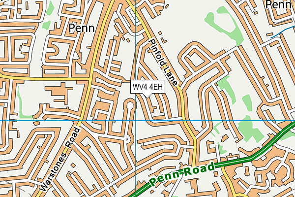 WV4 4EH map - OS VectorMap District (Ordnance Survey)