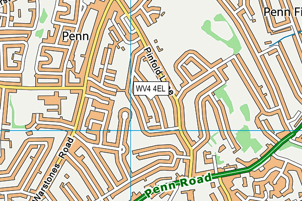WV4 4EL map - OS VectorMap District (Ordnance Survey)