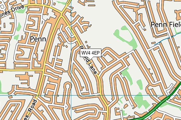 WV4 4EP map - OS VectorMap District (Ordnance Survey)