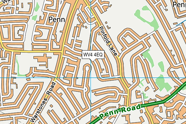 WV4 4EQ map - OS VectorMap District (Ordnance Survey)