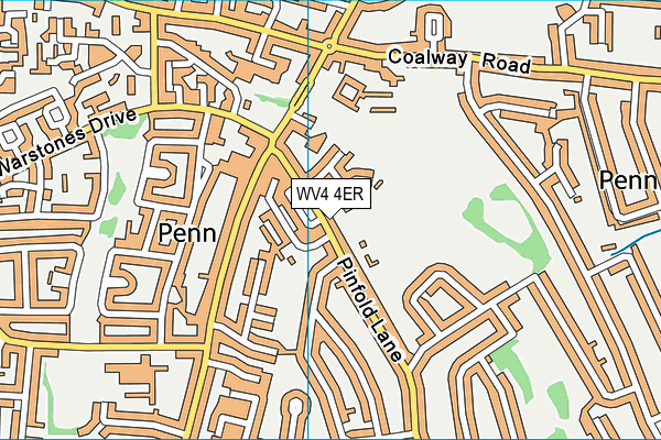 WV4 4ER map - OS VectorMap District (Ordnance Survey)