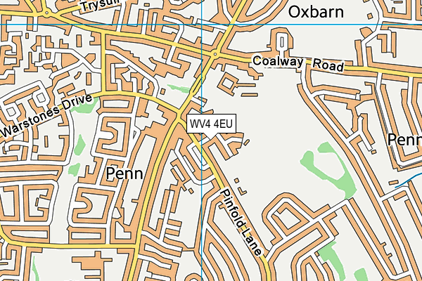 WV4 4EU map - OS VectorMap District (Ordnance Survey)