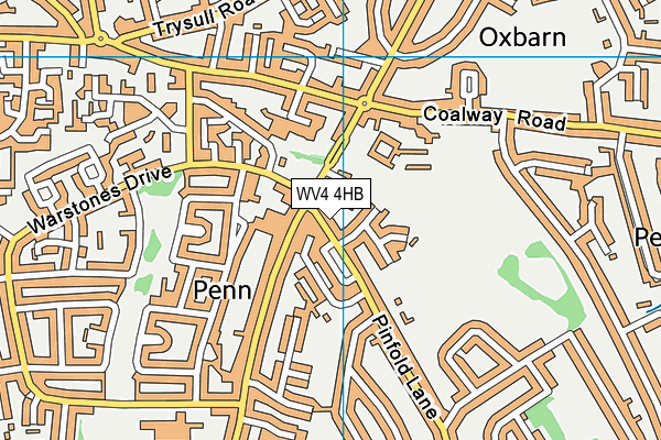 WV4 4HB map - OS VectorMap District (Ordnance Survey)