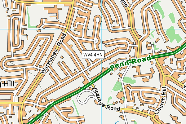 WV4 4HN map - OS VectorMap District (Ordnance Survey)