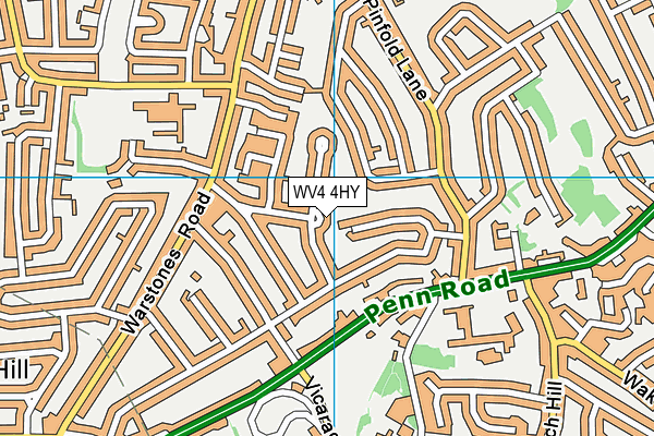 WV4 4HY map - OS VectorMap District (Ordnance Survey)