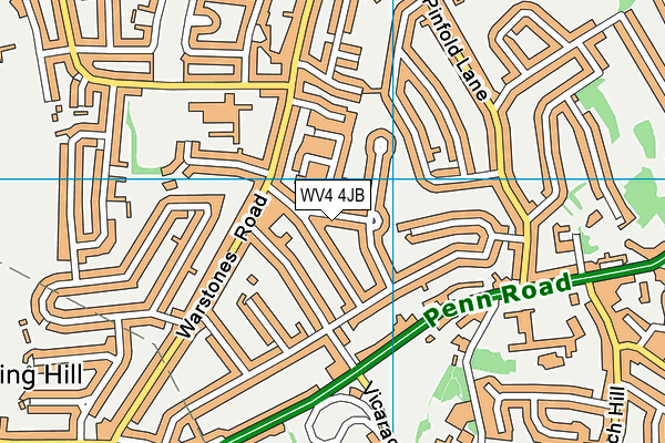 WV4 4JB map - OS VectorMap District (Ordnance Survey)