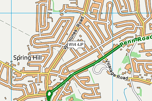WV4 4JP map - OS VectorMap District (Ordnance Survey)