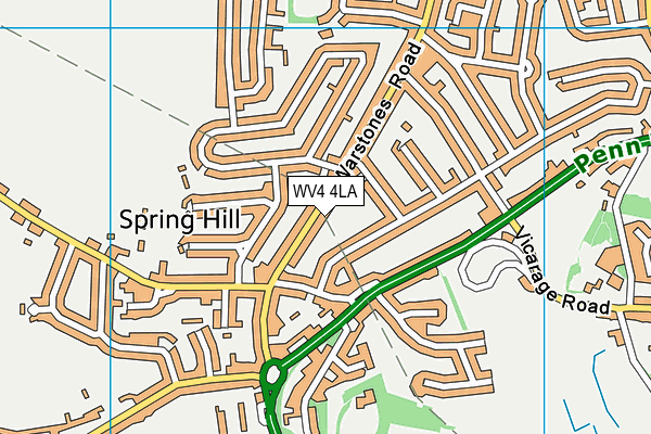 WV4 4LA map - OS VectorMap District (Ordnance Survey)