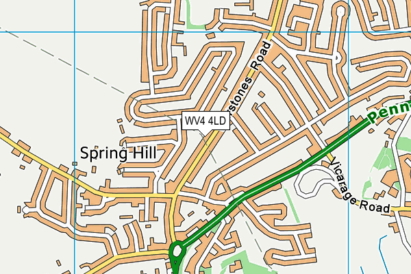 WV4 4LD map - OS VectorMap District (Ordnance Survey)