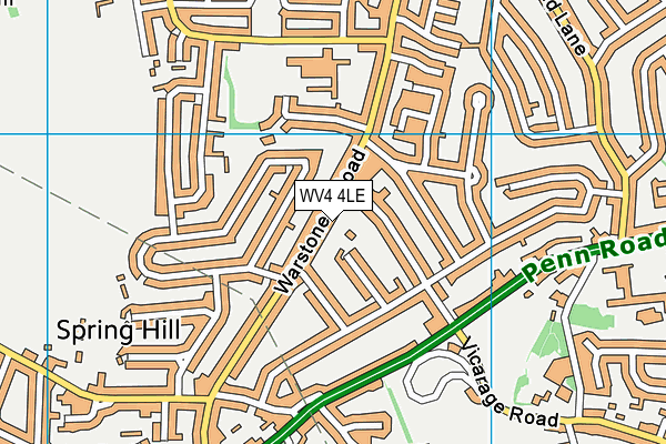 WV4 4LE map - OS VectorMap District (Ordnance Survey)