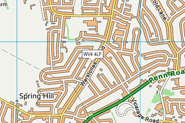 WV4 4LF map - OS VectorMap District (Ordnance Survey)