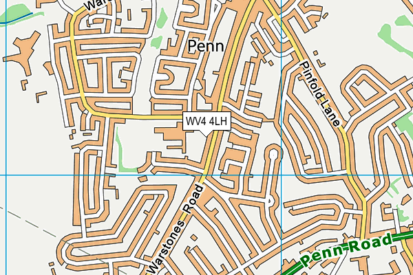 WV4 4LH map - OS VectorMap District (Ordnance Survey)