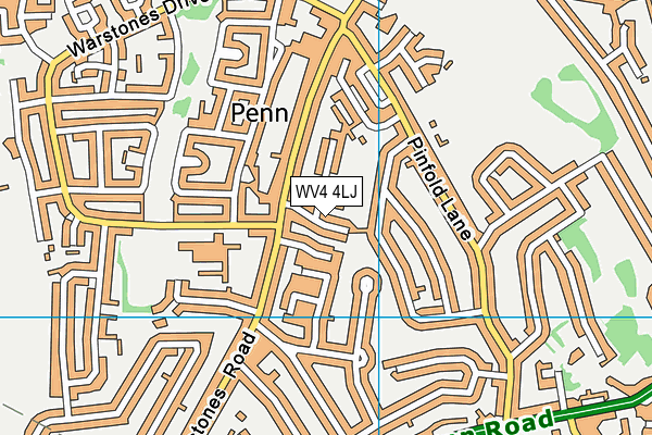 WV4 4LJ map - OS VectorMap District (Ordnance Survey)