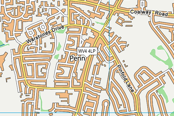 WV4 4LP map - OS VectorMap District (Ordnance Survey)
