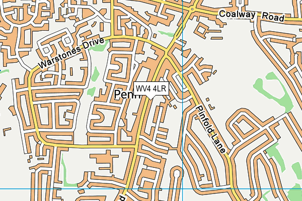 WV4 4LR map - OS VectorMap District (Ordnance Survey)