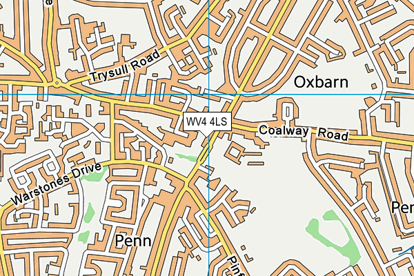 WV4 4LS map - OS VectorMap District (Ordnance Survey)
