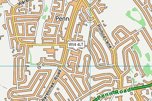 WV4 4LT map - OS VectorMap District (Ordnance Survey)