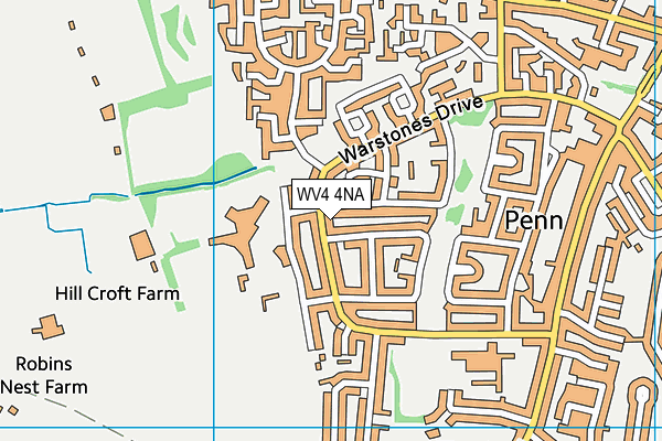 WV4 4NA map - OS VectorMap District (Ordnance Survey)