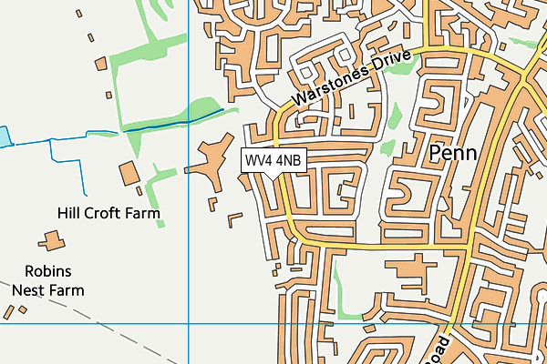 WV4 4NB map - OS VectorMap District (Ordnance Survey)