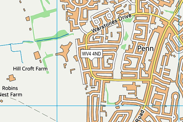 WV4 4ND map - OS VectorMap District (Ordnance Survey)