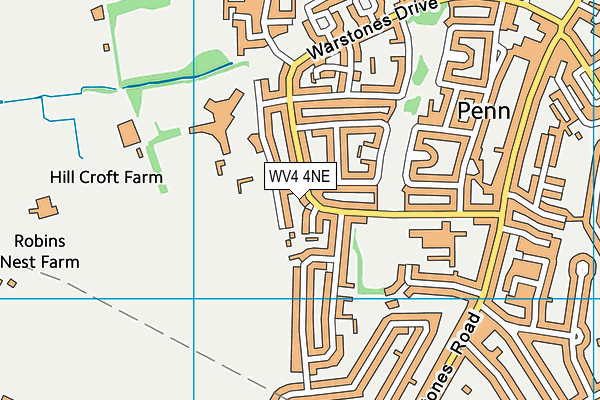 WV4 4NE map - OS VectorMap District (Ordnance Survey)