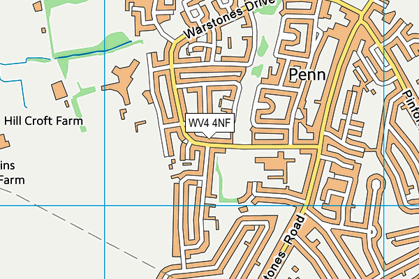 WV4 4NF map - OS VectorMap District (Ordnance Survey)