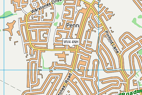 WV4 4NH map - OS VectorMap District (Ordnance Survey)