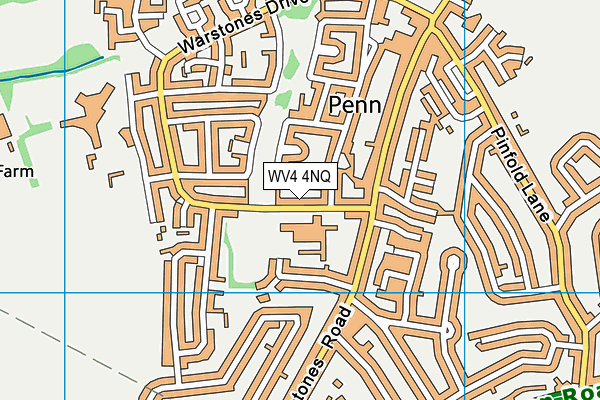WV4 4NQ map - OS VectorMap District (Ordnance Survey)
