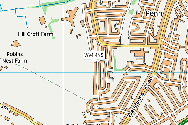 WV4 4NS map - OS VectorMap District (Ordnance Survey)