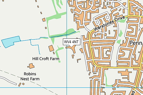 Highfields School map (WV4 4NT) - OS VectorMap District (Ordnance Survey)